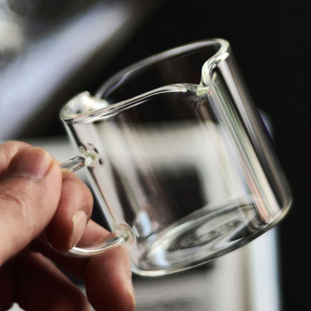 Home Bar Set - 2Pcs Espresso Cups Set Clear Borosilicate