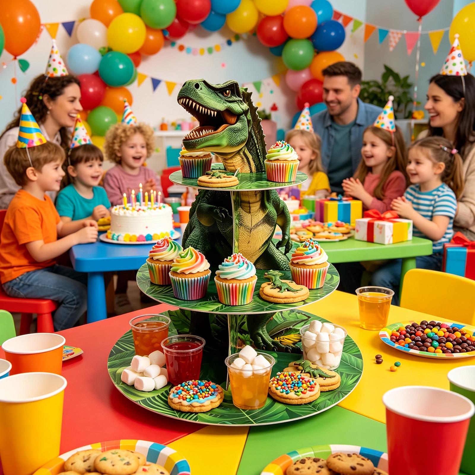 Cupcake Stand 3 Tiers Dinosaur - Home Bar Shelf recension och pris