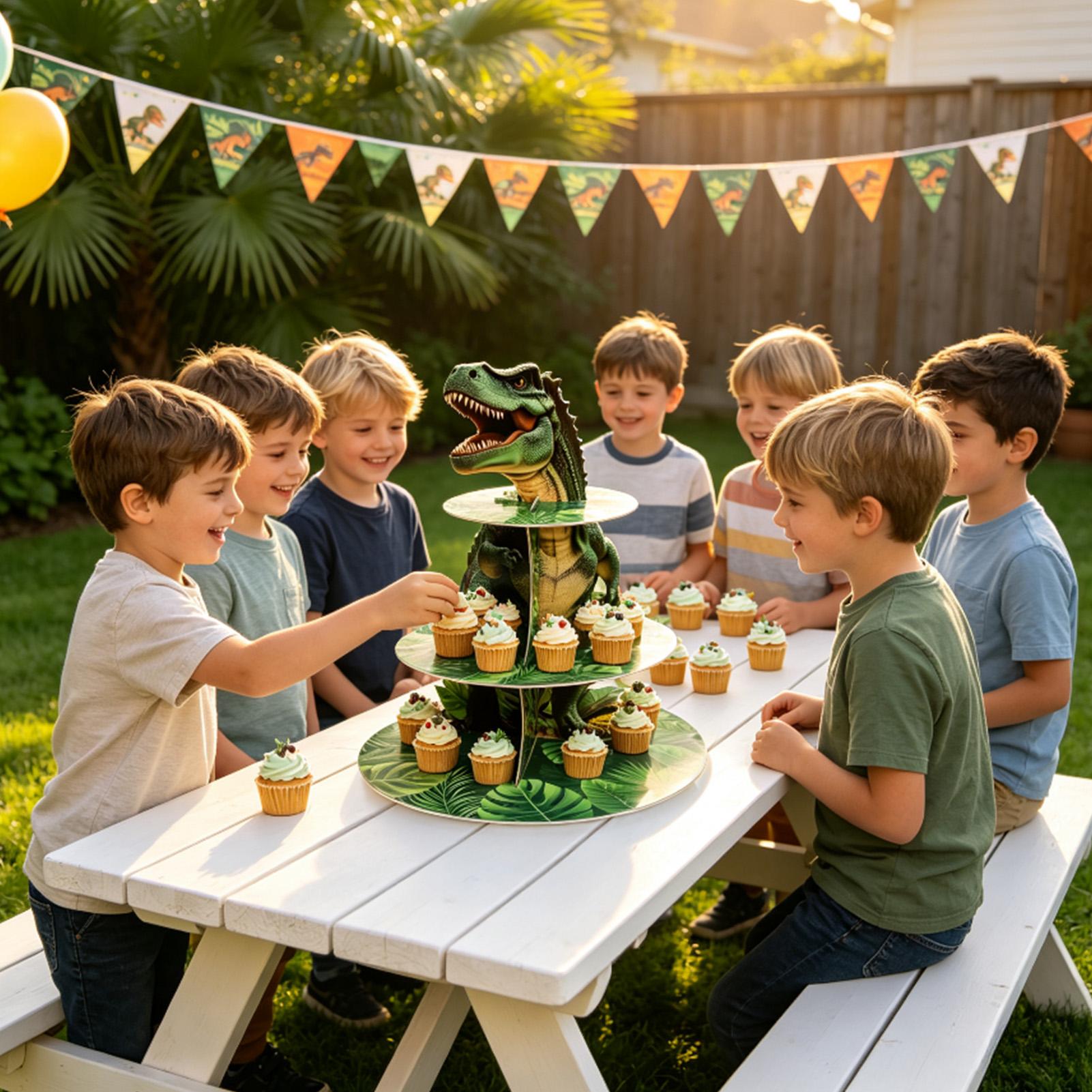 Cupcake Stand 3 Tiers Dinosaur - Home Bar Shelf recension och pris