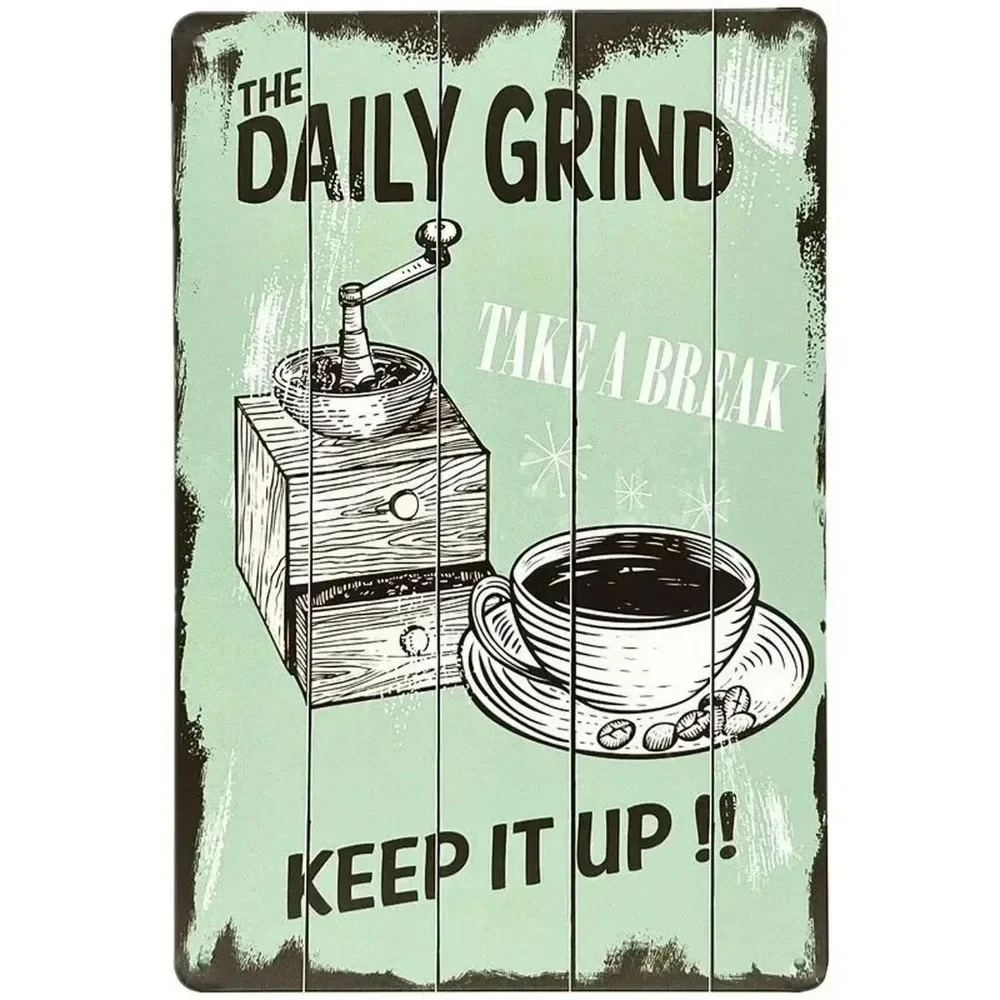 Plaque Metal Signs Drink Coffe - Home Bar And Coffee recension och pris