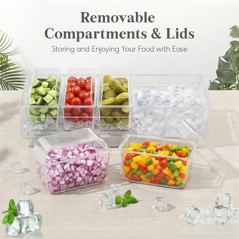A25F-Chilled Condiment Contain - Garnish Tray Set recension och pris