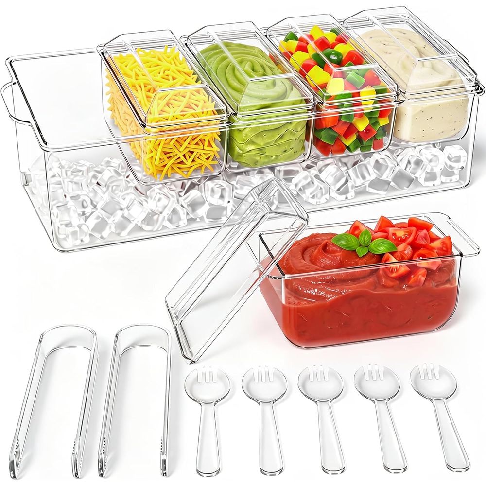 Condiment Tray, Chilled Server - Garnish Tray Set recension och pris