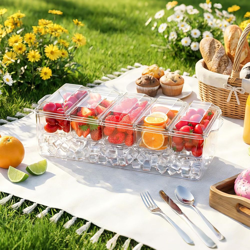 Condiment Tray, Chilled Server - Garnish Tray Set recension och pris