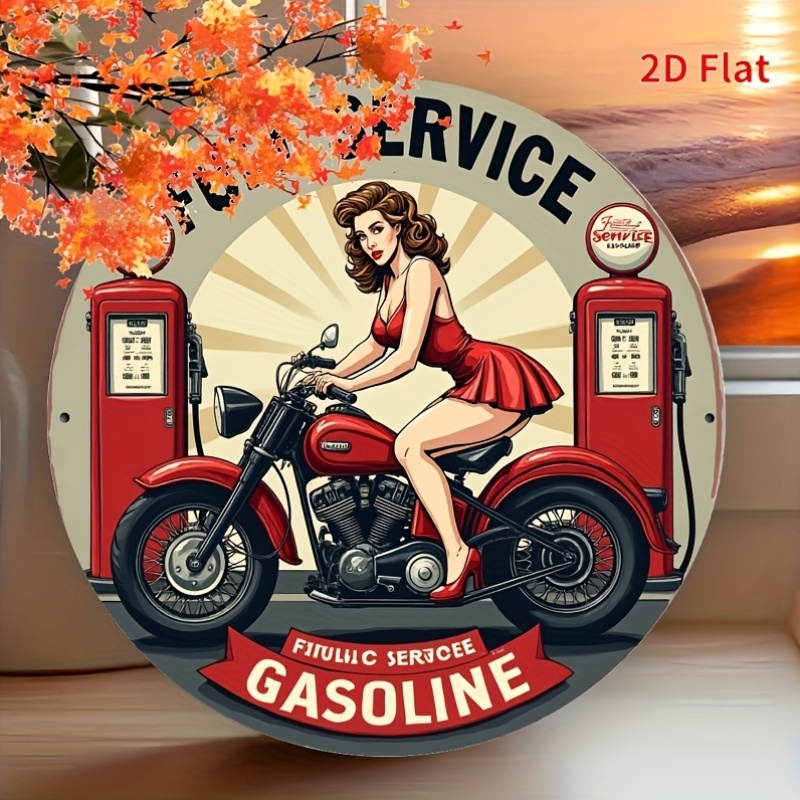 Round Metal Tin Sign Wall Deco - Home Bar Cafe recension och pris