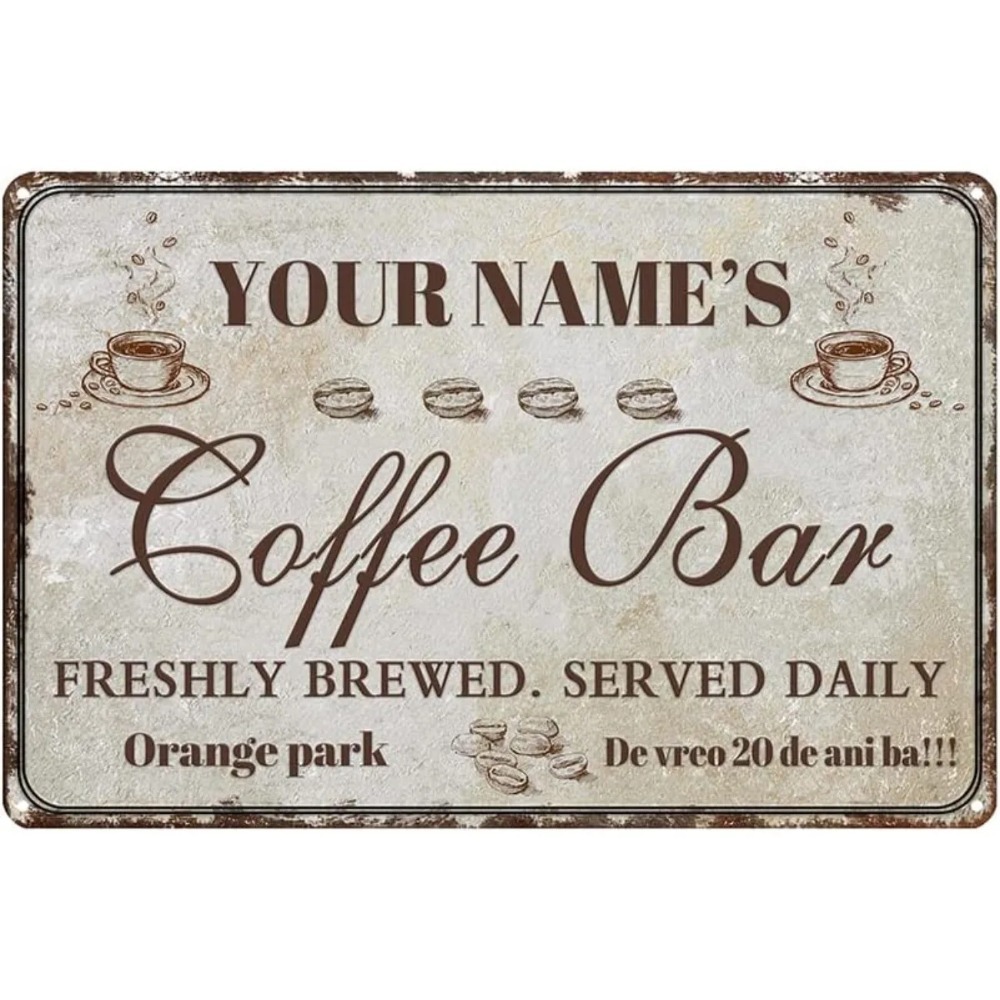 Custom Retro Coffee‑Bar Tin Me - Home Bar And Coffee recension och pris