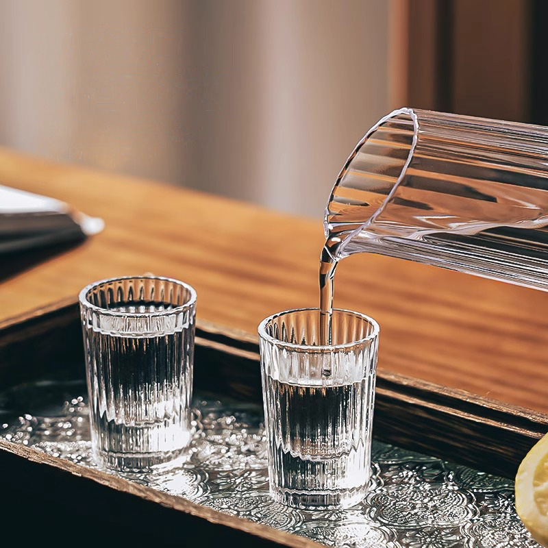 6pcs Set 20ml Striped Foreign  - Old Fashioned Glass recension och pris