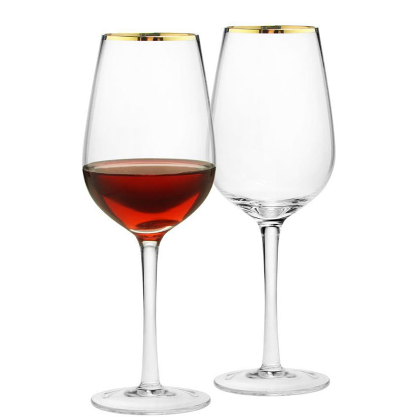 Gold Rimmed Highball Glass Red - Highball Glass Set recension och pris