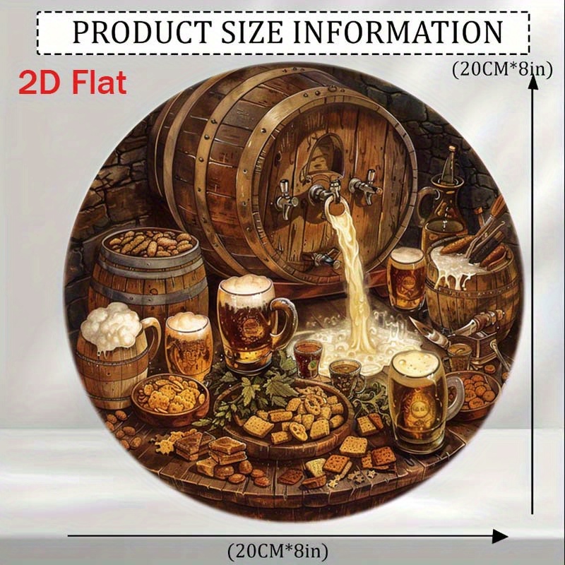 1Pc Round 2D Flat Aluminum Sig - Home Bar Cafe recension och pris