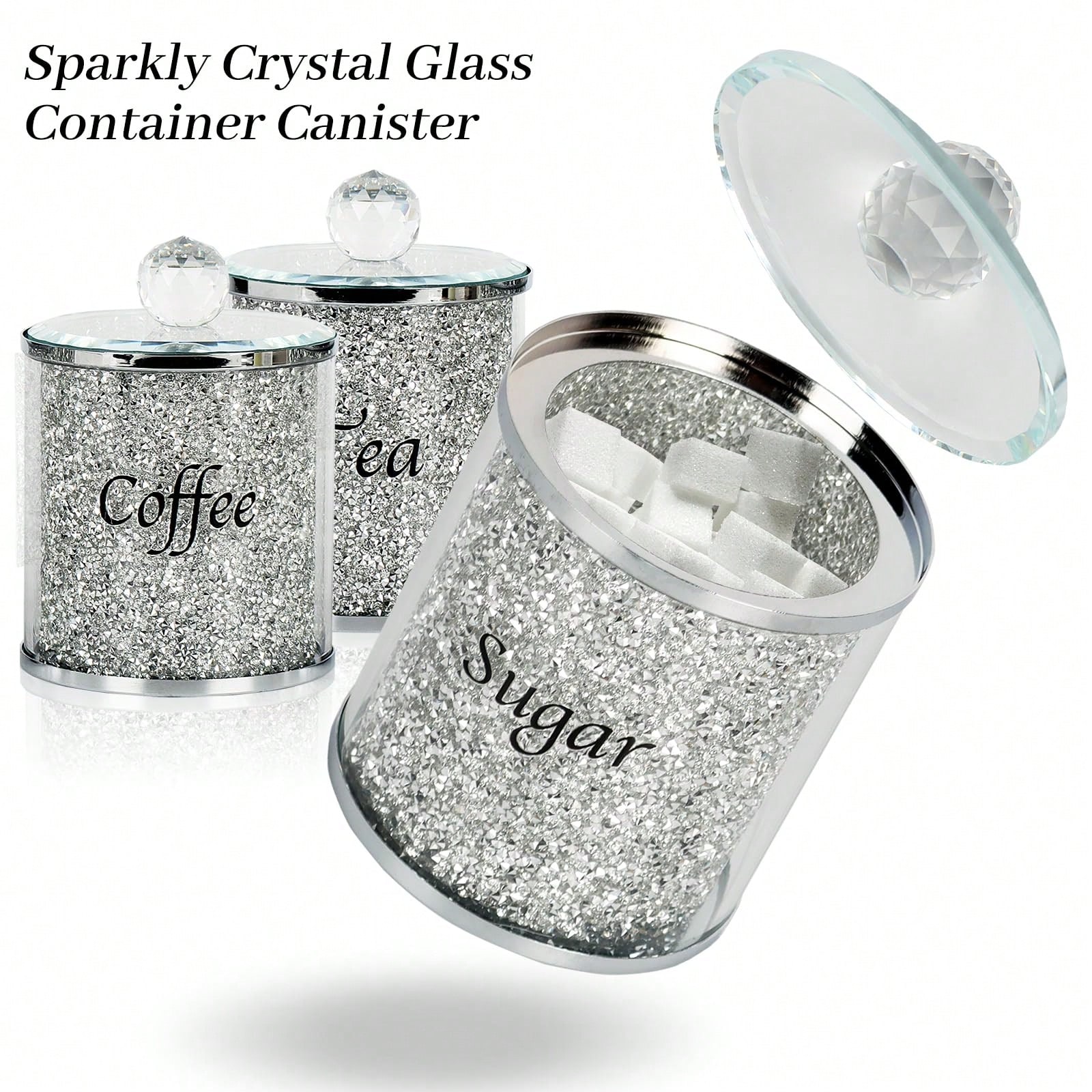 Coffee Sugar Tea Canister Set  - Home Bar Set recension och pris