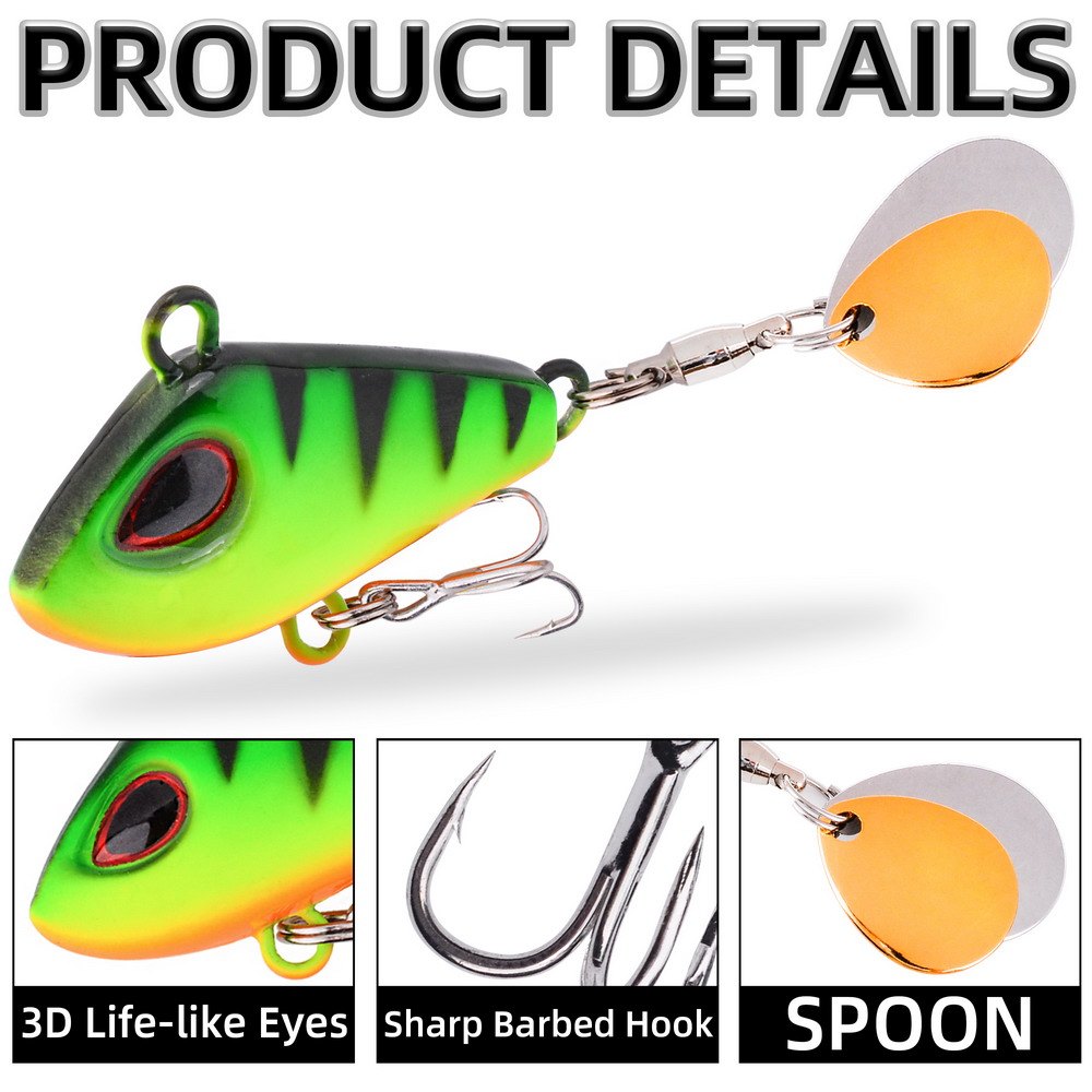 1PC Double Rotating Metal VIB  - Jigger Double Sided recension och pris