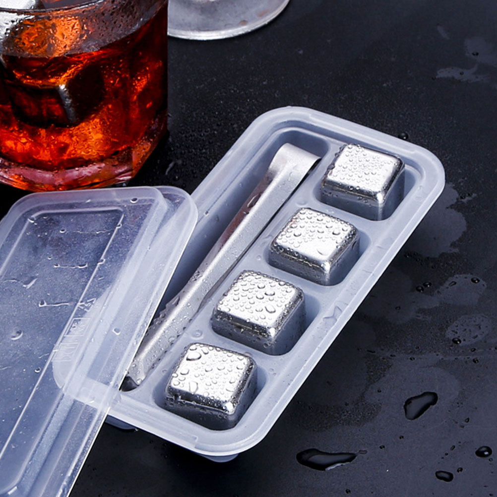 2Sets Stainless Steel Ice Cube - Home Bar Set recension och pris