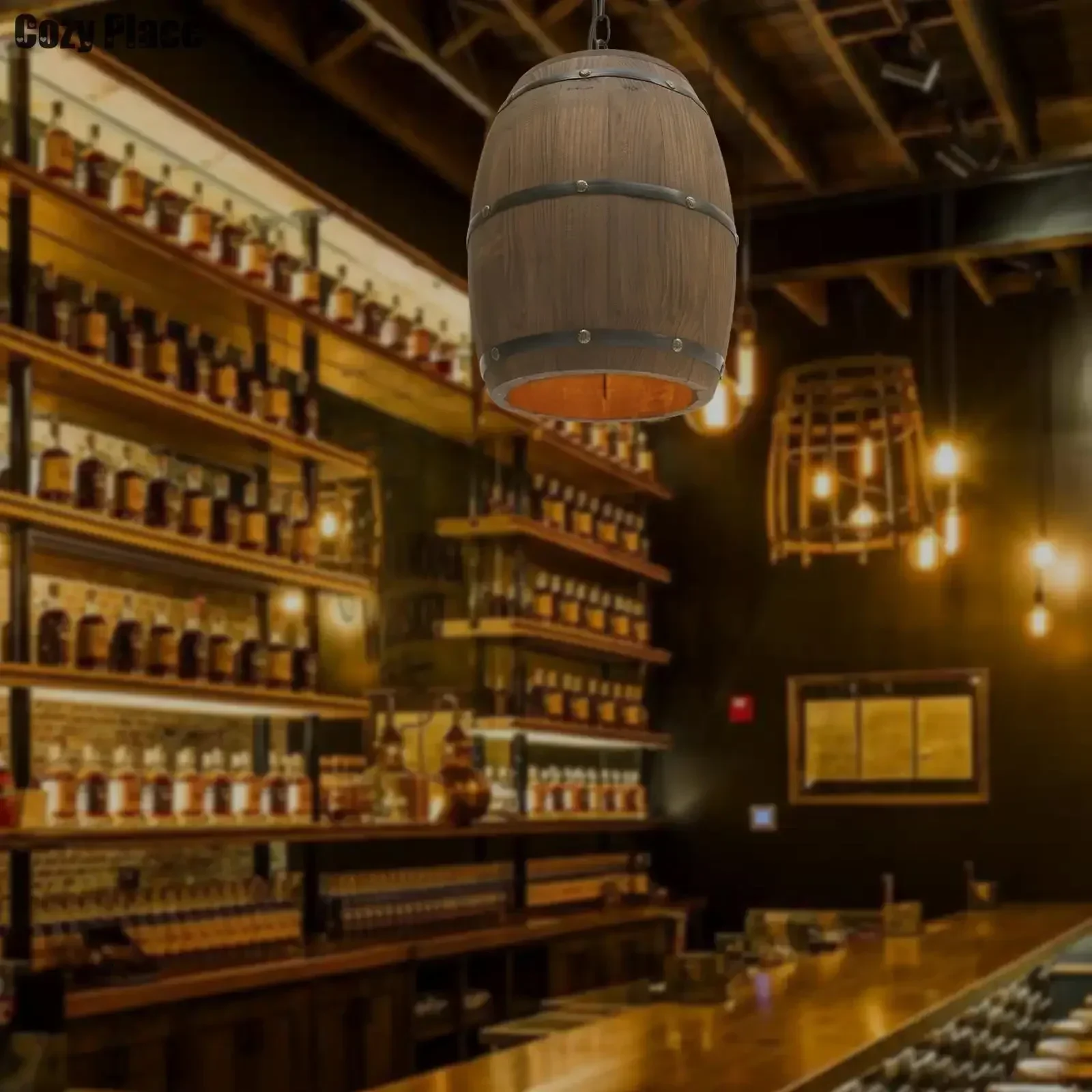 Rustic Lamp Vintage Chandelier - Home Bar Cafe recension och pris