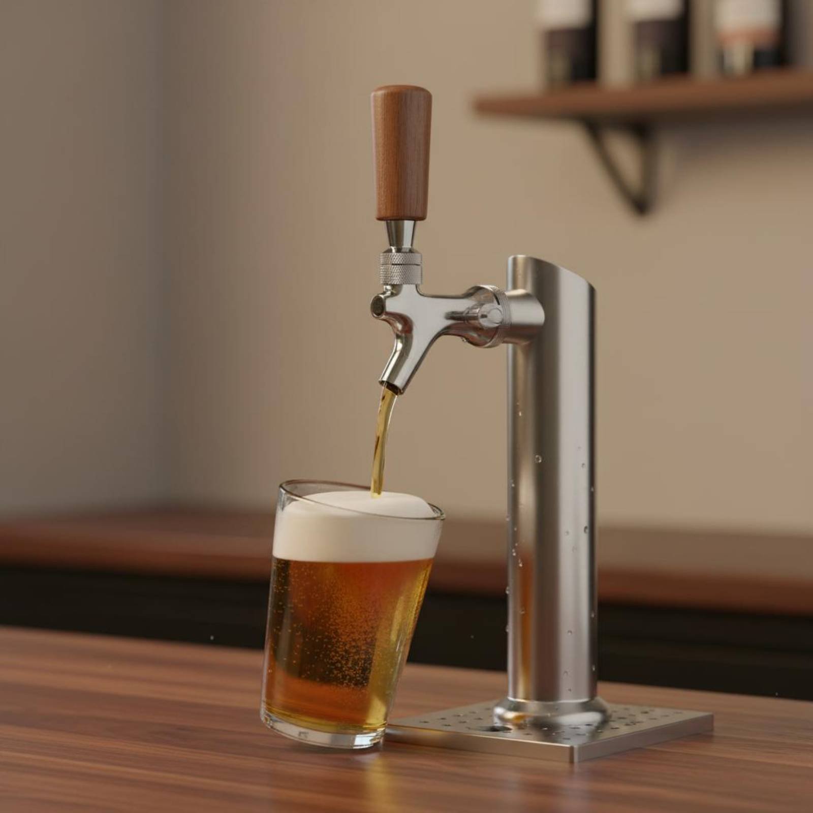 Short Wooden Beer Handle Solid - Home Bar Accessories recension och pris