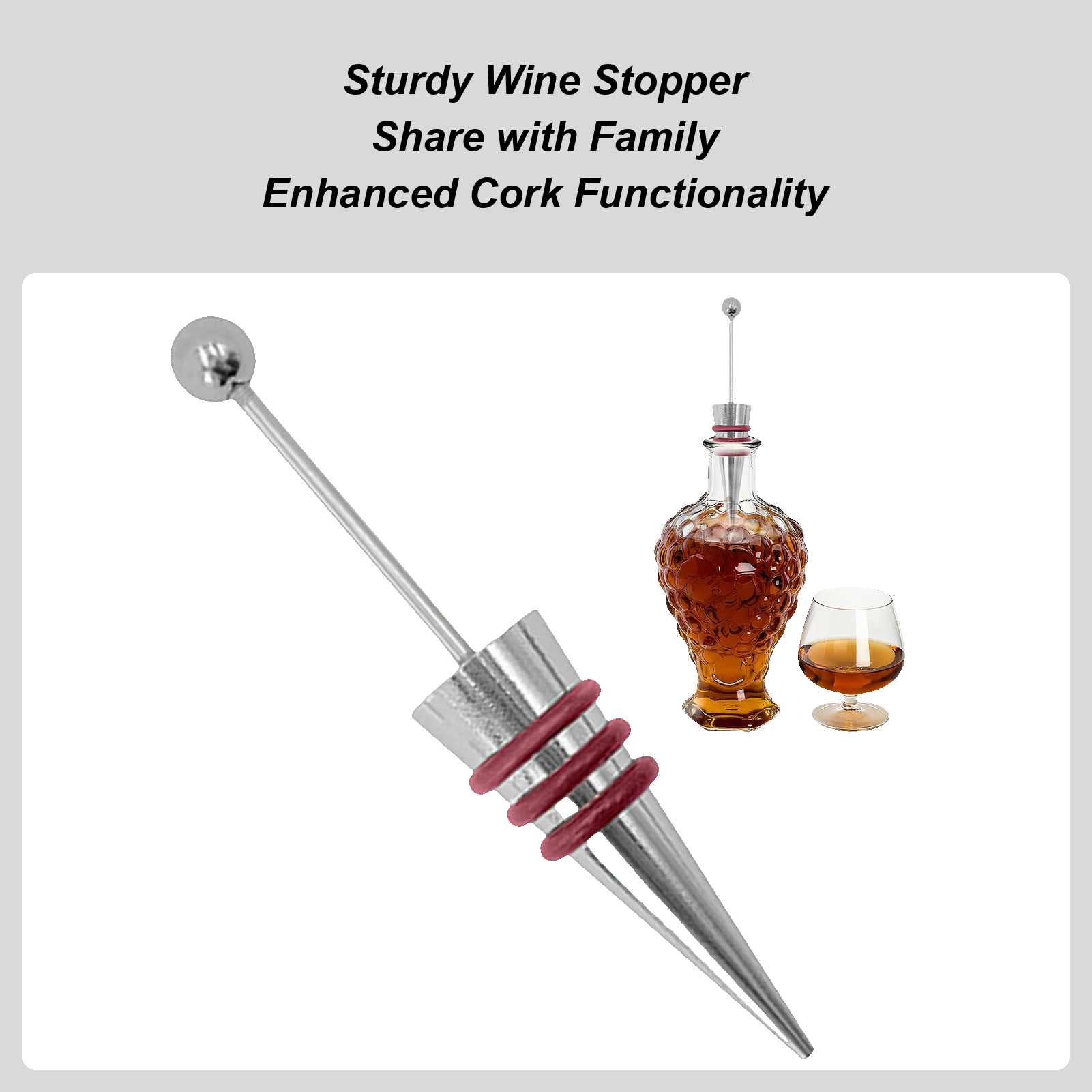 Wine Stopper Alloy Silicone Re - Home Bar Supplies recension och pris