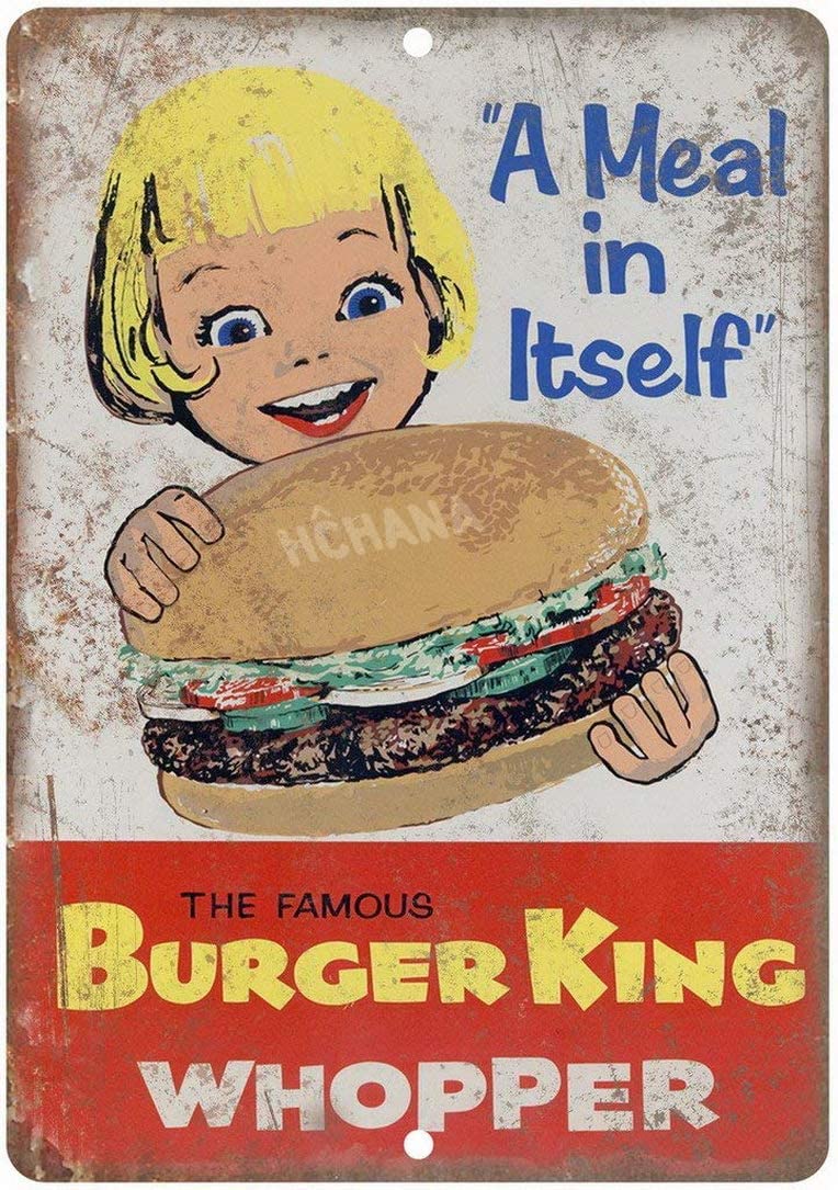 Vintage Metal Tin Sign Whopper - Home Bar And Coffee recension och pris