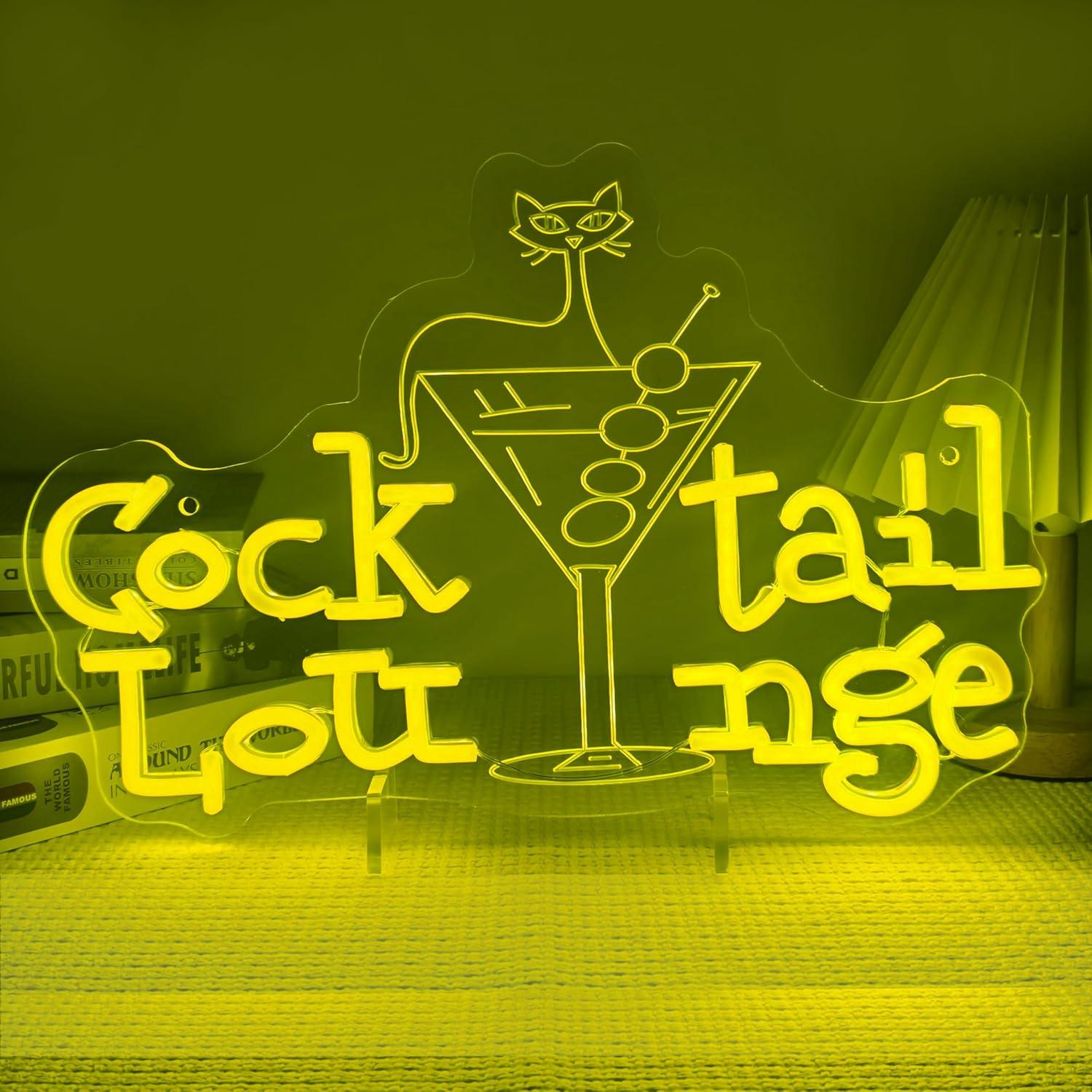 Cocktail Lounge Neon Sign Dimm - Home Bar Cafe recension och pris