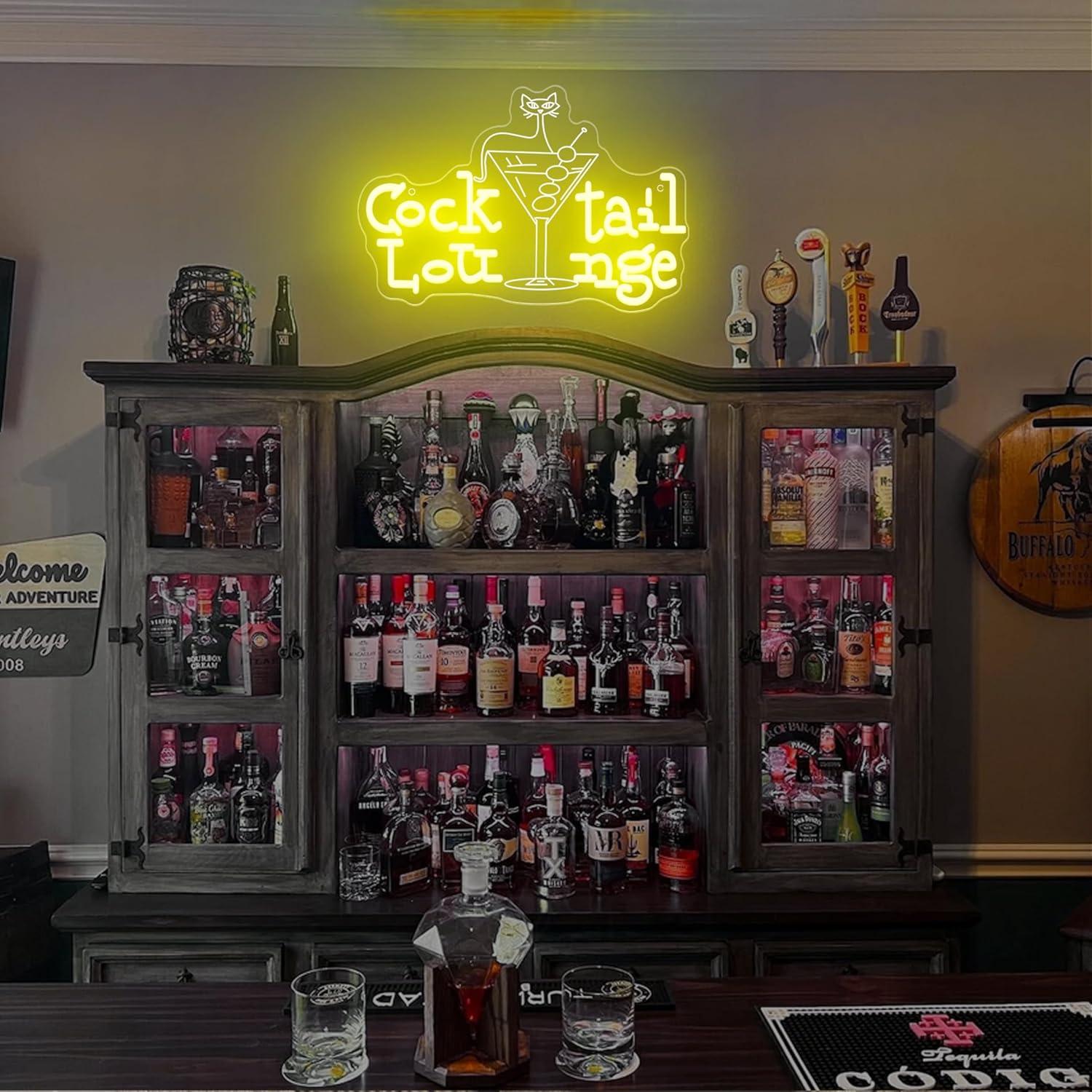 Cocktail Lounge Neon Sign Dimm - Home Bar Cafe recension och pris