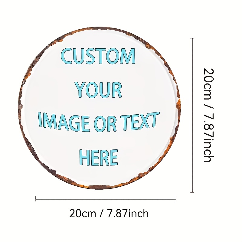 Custom Round Metal Tin Sign, P - Home Bar Cafe recension och pris